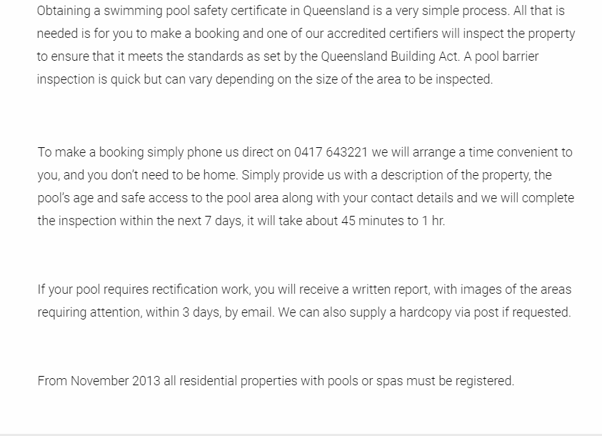 Maroochydore Pool Safe Fence Inspectors - The Pool Compliance Experts Licensed Fully Insured, Our team of Pool Safety Fence Inspectors can certify your pool fence for compliance and provide a Pool Safety Certificate to meet Queensland Pool Fence Laws